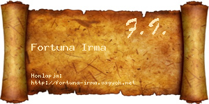 Fortuna Irma névjegykártya